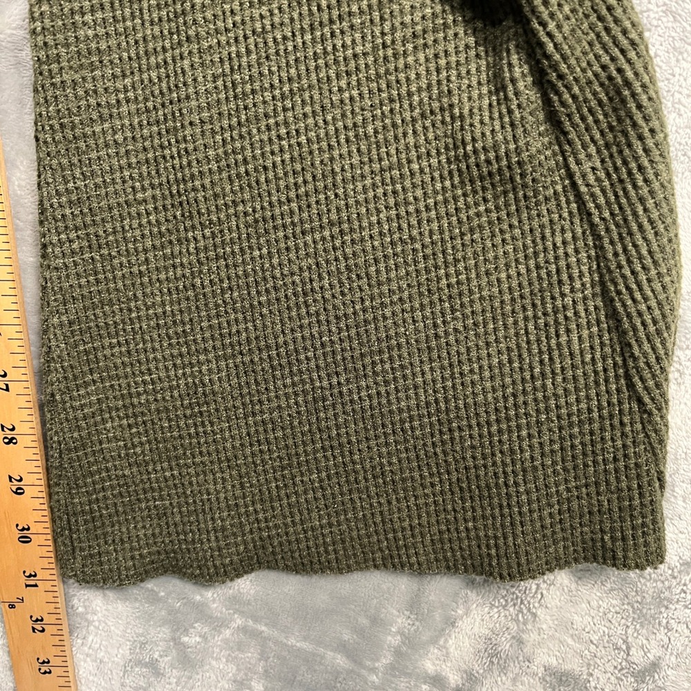 American Eagle Flare Pants Womens Olive Green Waffle Knit High Rise Lounge XS - Picture 13 of 13